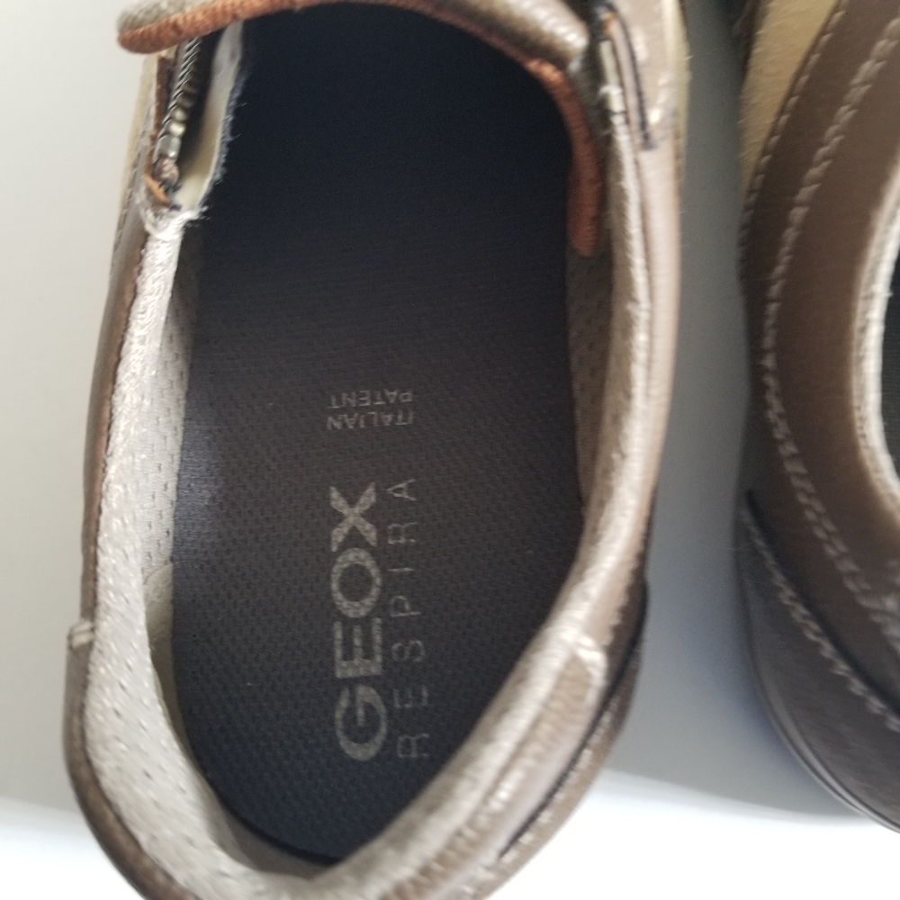 Geox Respira Mens Leather Suede Lace  Up Sneakers Size US 8 Brown - Picture 11 of 12